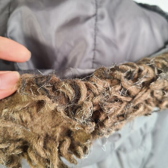 Nine West Army Olive Green Puffer Fur Detachable Hood Down Feather Parka Jacket - Picture 8 of 10